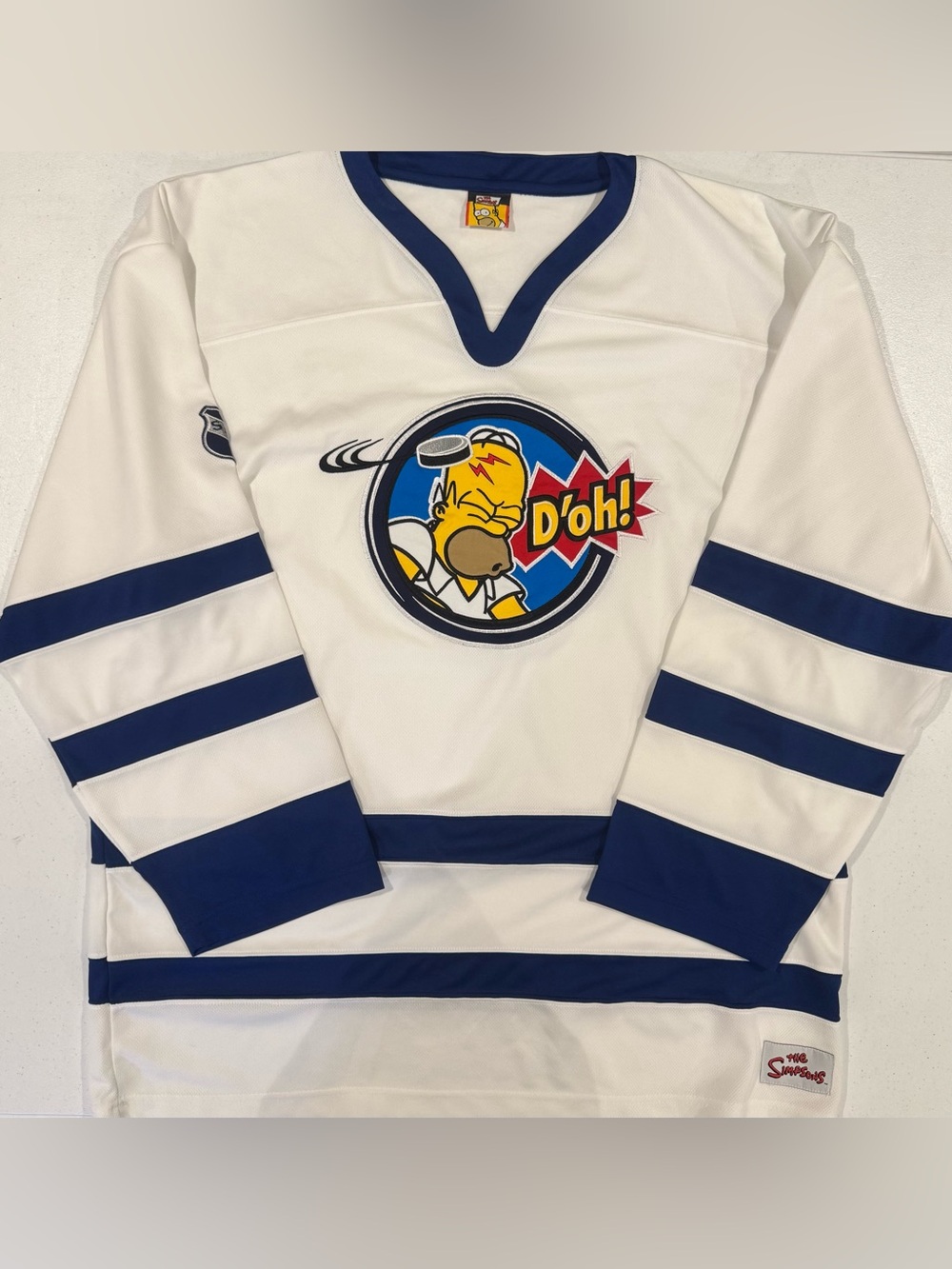 Vintage 2004 The Simpsons Homer D’oh Hockey Jersey size XL NHL